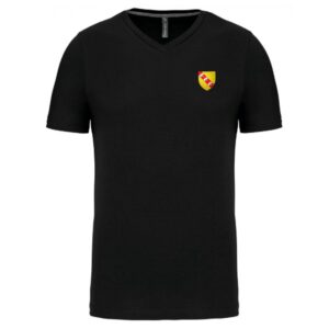 T-shirt col V noir