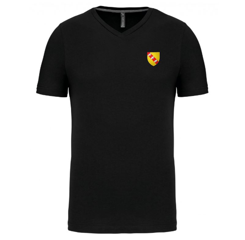 T-shirt col V noir