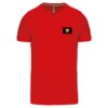 T-shirt col V rouge