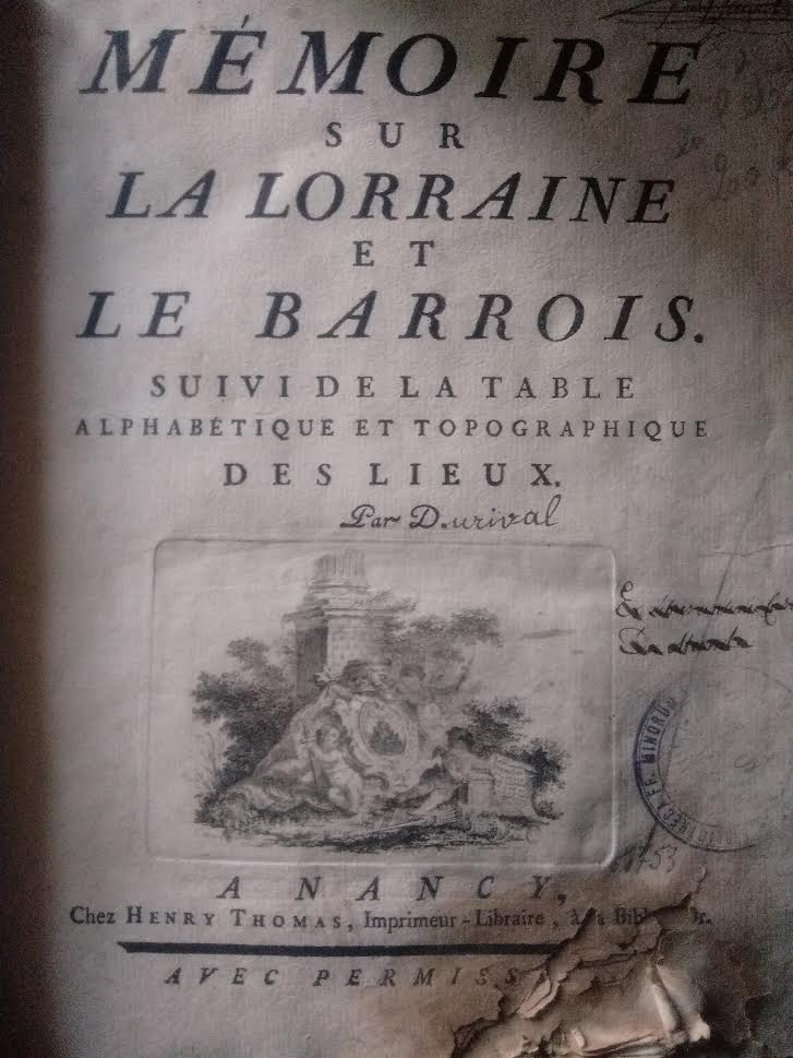 Mémoire sur la Lorraine et le Barrois