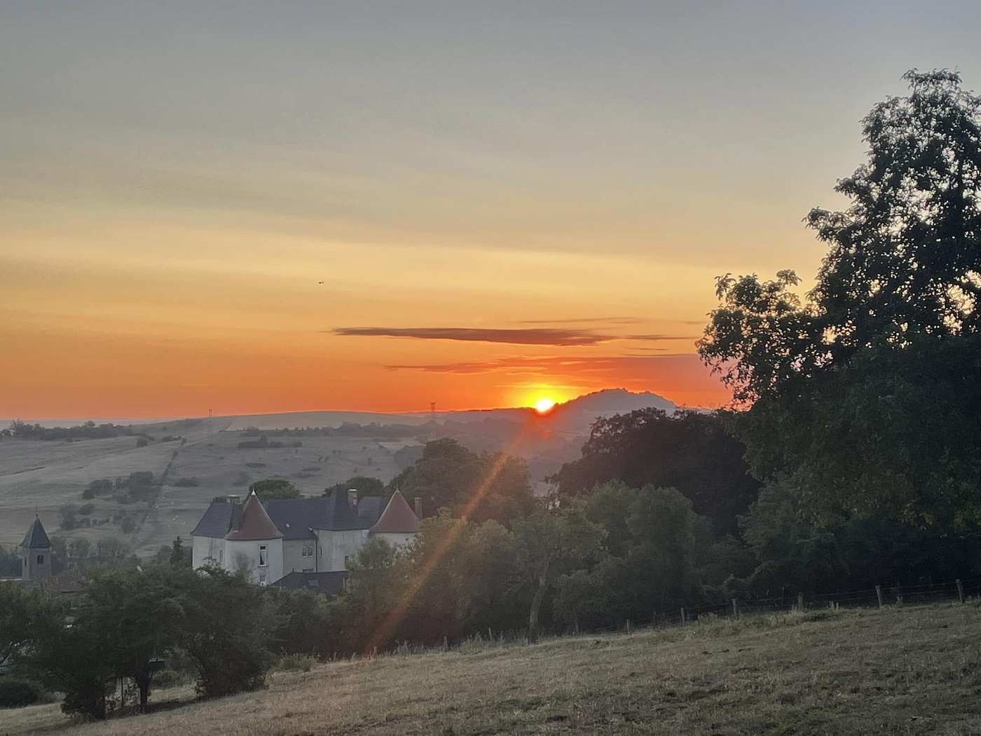 château Morey coucher Soleil