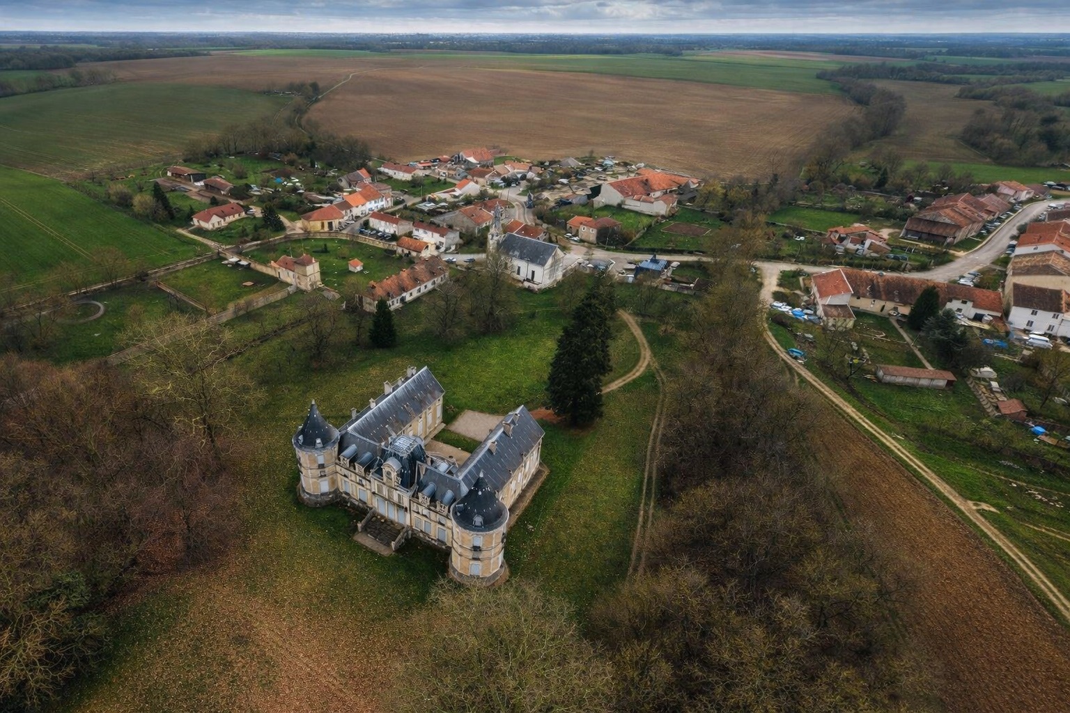 château de Clémery vu ciel